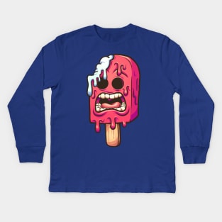 Zombie Ice Popsicle Kids Long Sleeve T-Shirt